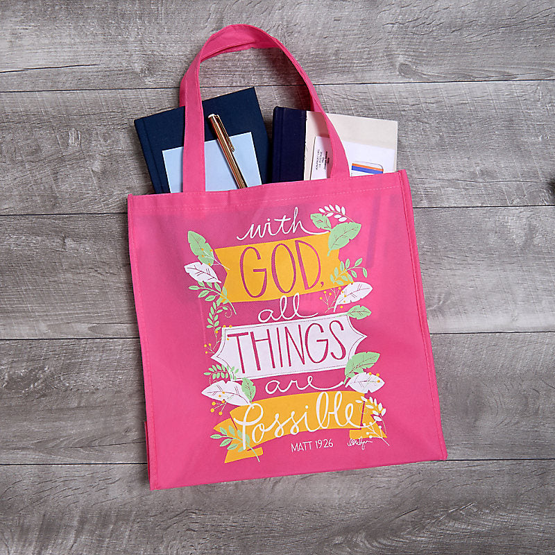 With God All Things Are Possible Tote Bag