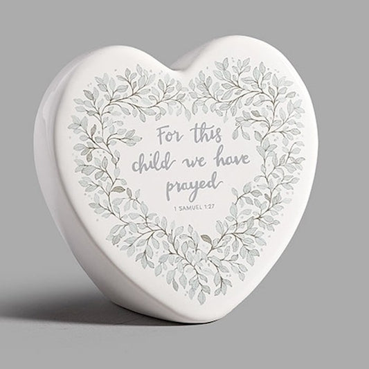 Home Decor-For This Child We Have Prayed Heart