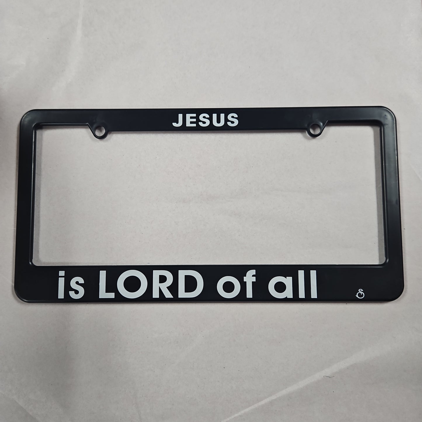 License Frame: JESUS IS LORD OF ALL