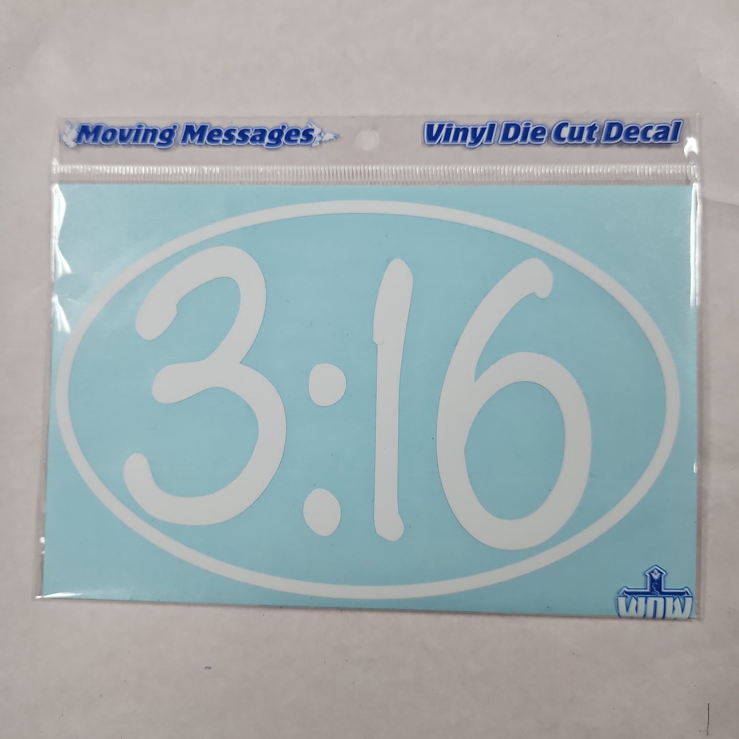 WINDOW STICKER-3:16 OVAL