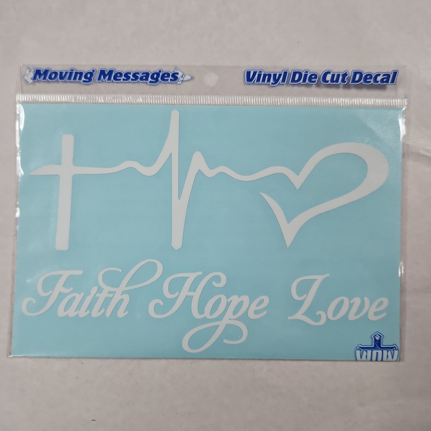 WINDOW STICKER-FAITH HOPE LOVE