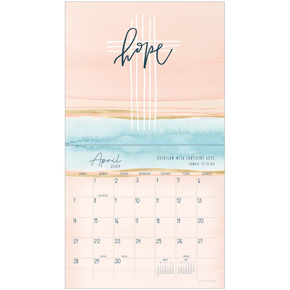 2024 Legacy Grace Upon Grace - Scripture - Deluxe Wall Calendar