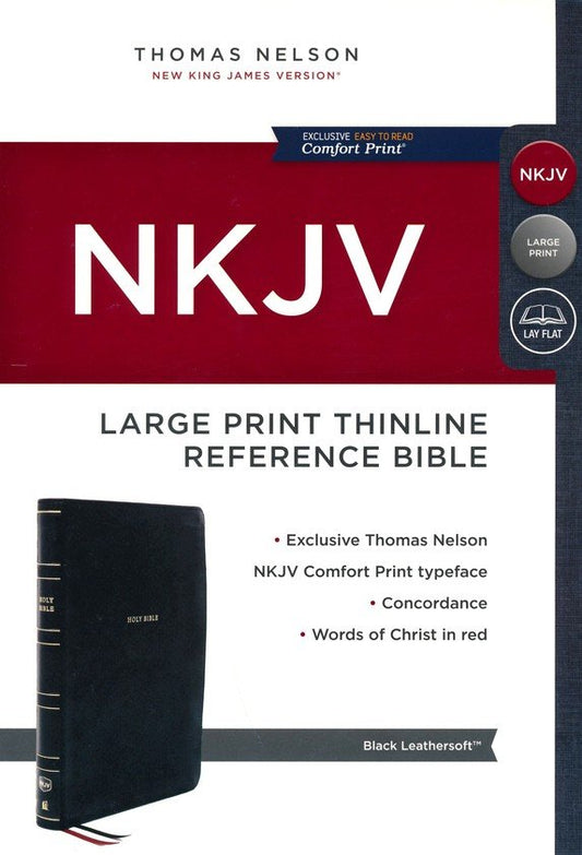 NKJV Large-Print Thinline Reference Bible Black