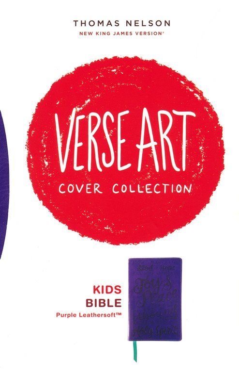 NKJV, Holy Bible for Kids, Verse Art Cover Collection, Leathersoft, Purple