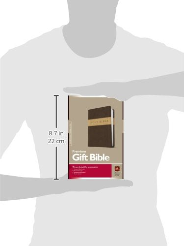 Premium Gift Bible NLT, TuTone (LeatherLike, Dark Brown/Tan, Red Letter) Imitation Leather