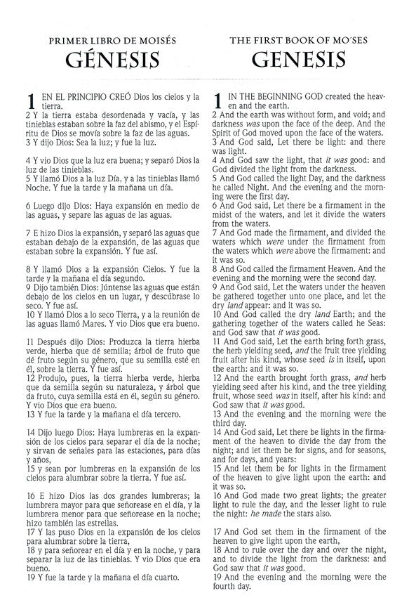 RVR 1960/KJV Biblia Bilingüe Letra Grande, negro tapa dura (Spanish Edition)
