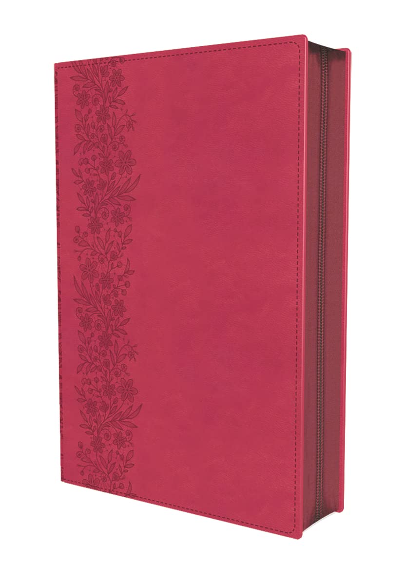 Biblia Reina-Valera 1960, Tierra Santa, Ultrafina, Letra grande, Leathersoft, Fucsia, Con cierre