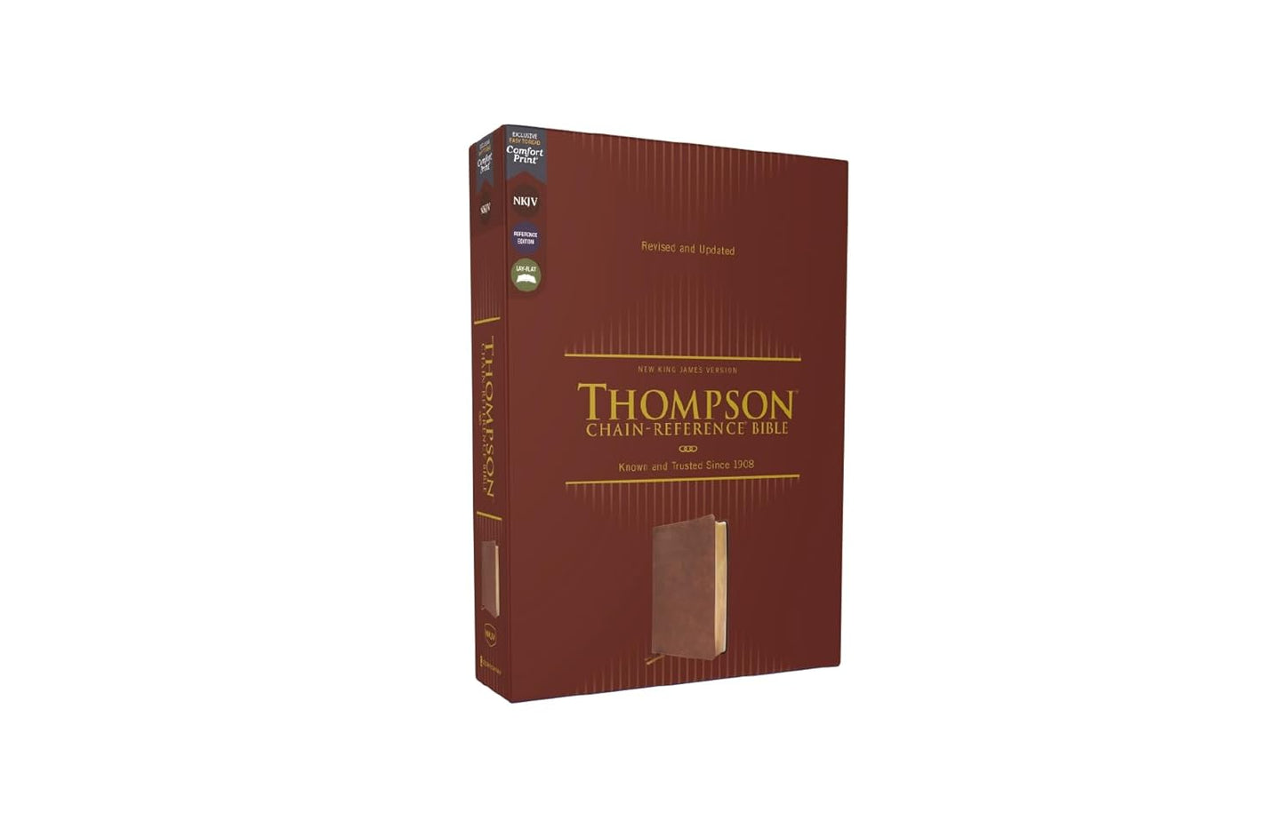 NKJV, Thompson Chain-Reference Bible, Leathersoft, Brown, Red Letter, Comfort Print