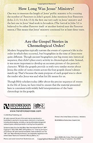 PAMPHLET- Life of Jesus Time Line: 75 Events in the Life of Christ