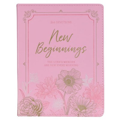 New Beginnings Devotional, Soft leather-look, pink