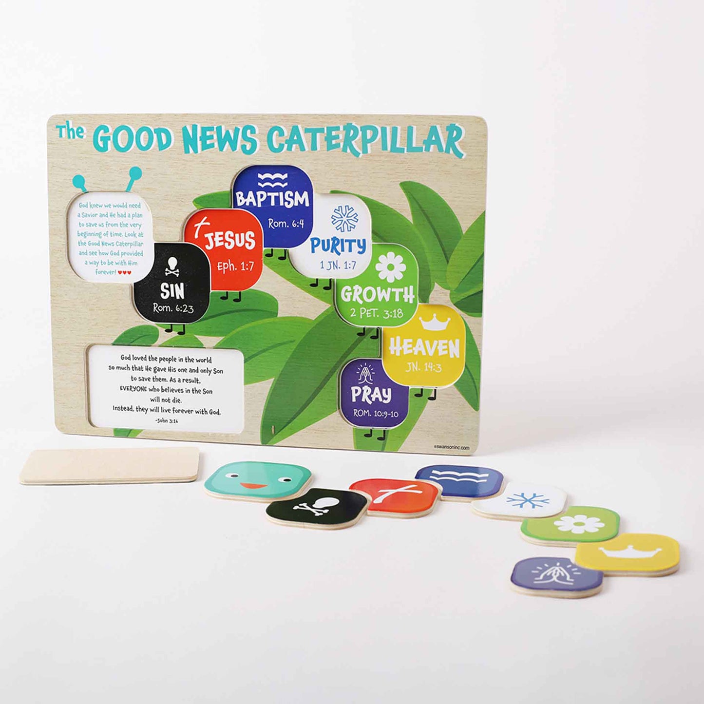 Wooden Puzzle – Chunky Pieces – Good News Caterpillar