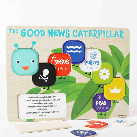 Wooden Puzzle – Chunky Pieces – Good News Caterpillar