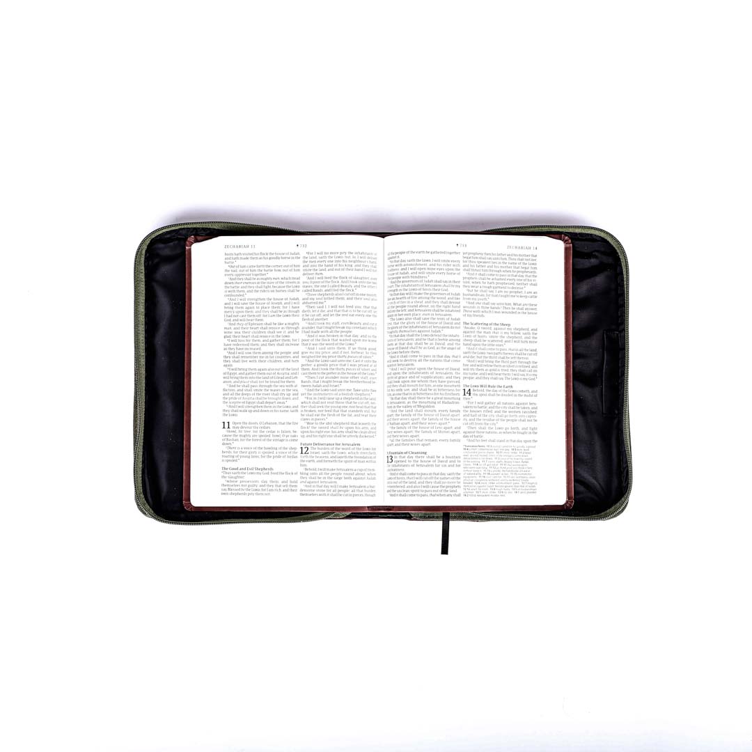 BIBLE COVER – IMITATION LEATHER – EXPLORE, SEEK, FIND – L