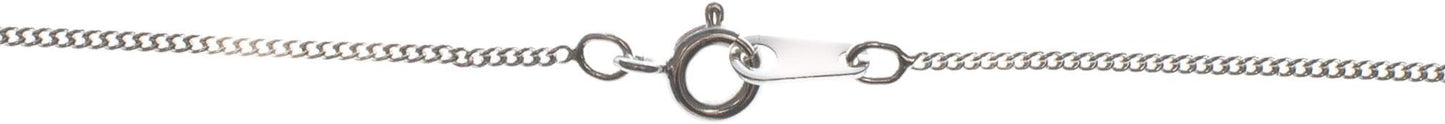 Heart with Small Engraved Cross Silver-Plated 18-Inch Pendant Necklace