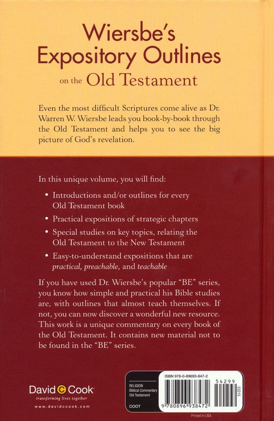 Wiersbe's Expository Outlines on the Old Testament