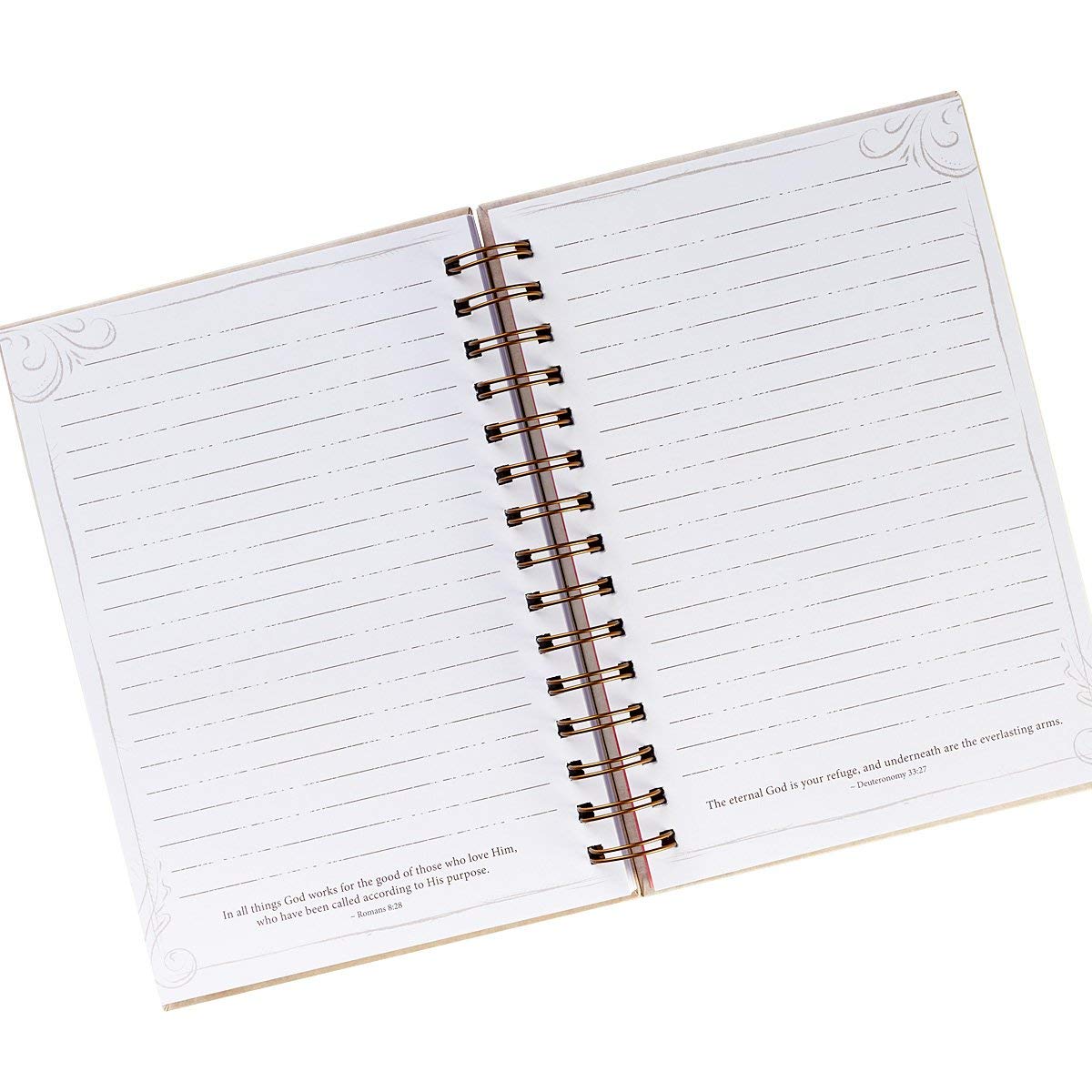 Journal w/Scripture Be Still Watercolor Psalm 46:10 Bible Verse Floral 192 Ruled Pages, Large Hardcover Notebook, Wire Bound