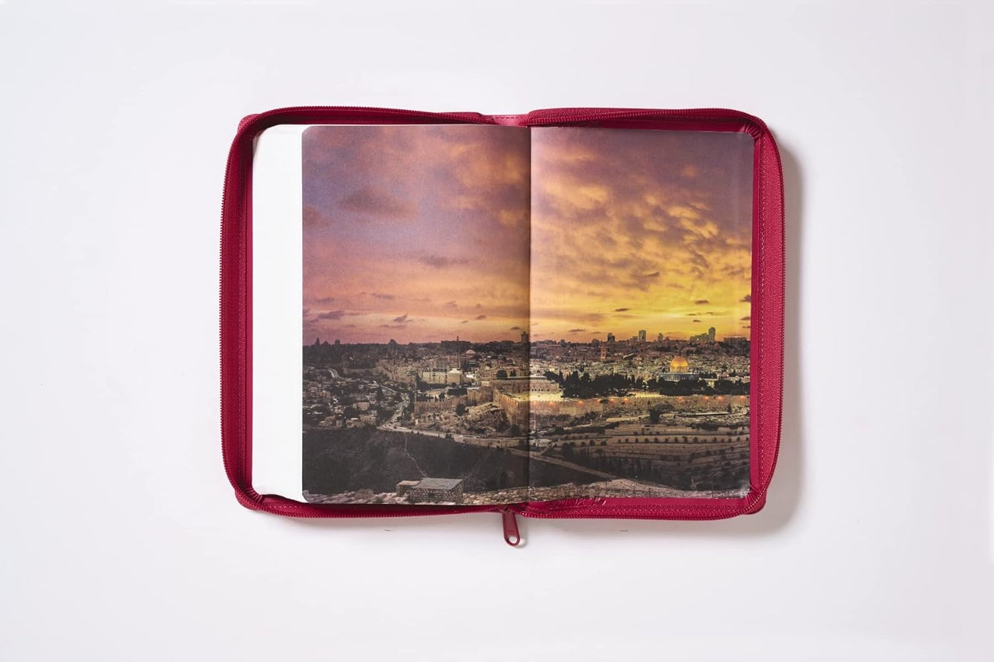 Biblia Reina-Valera 1960, Tierra Santa, Ultrafina, Letra grande, Leathersoft, Fucsia, Con cierre