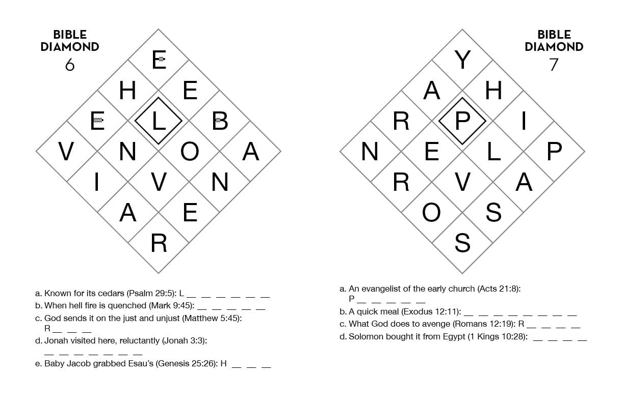 Bible Diamond Puzzles Large Print