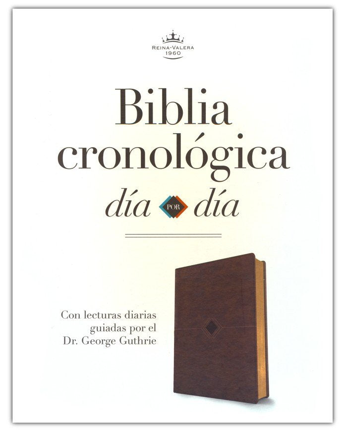 Biblia Reina Valera 1960 cronológica, día por día. Símil piel, marrón