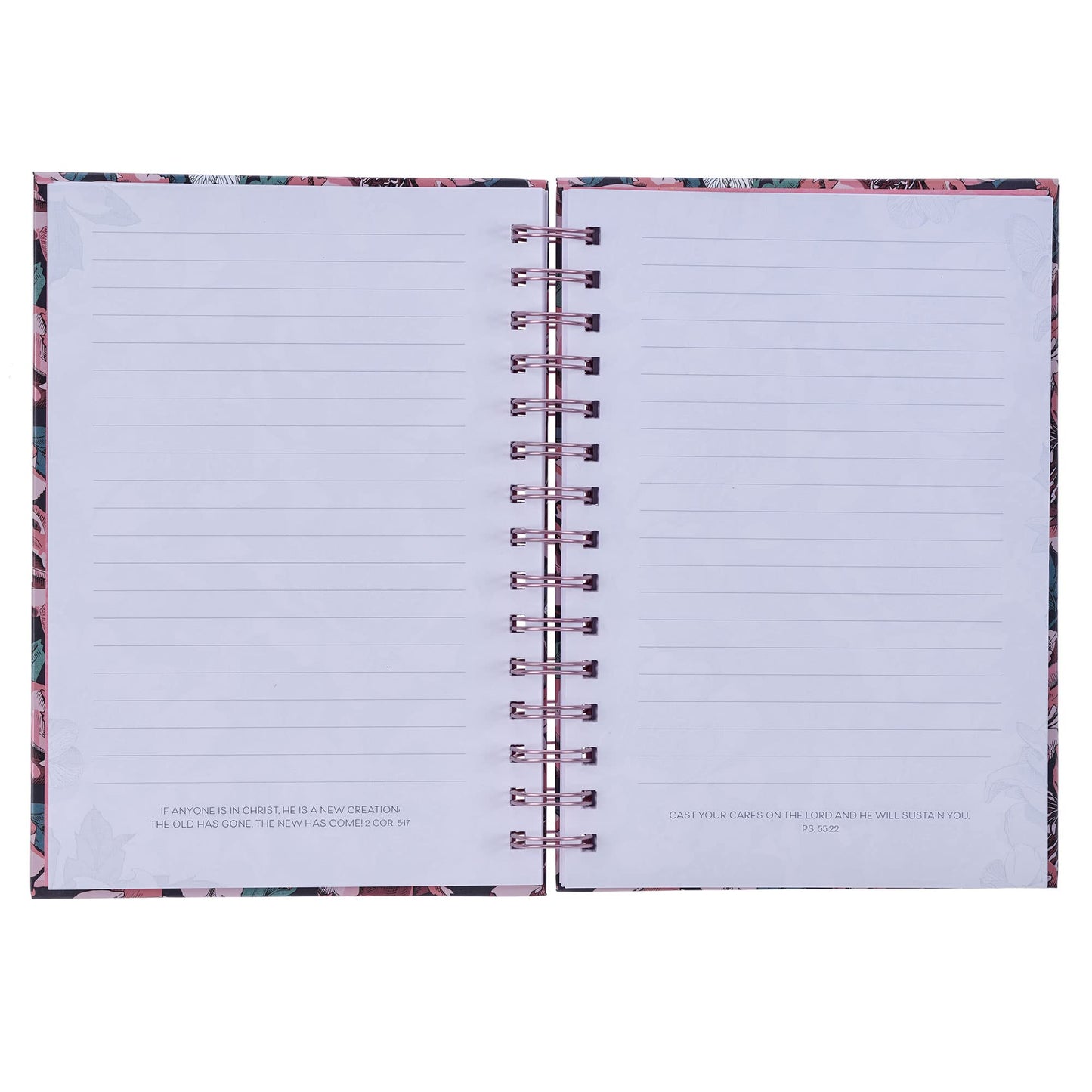 Journal w/Scripture for Women Walk by Faith 2 Cor. 5:7 Navy Blue 192 Ruled Pages, Large Hardcover Notebook, Wire Bound