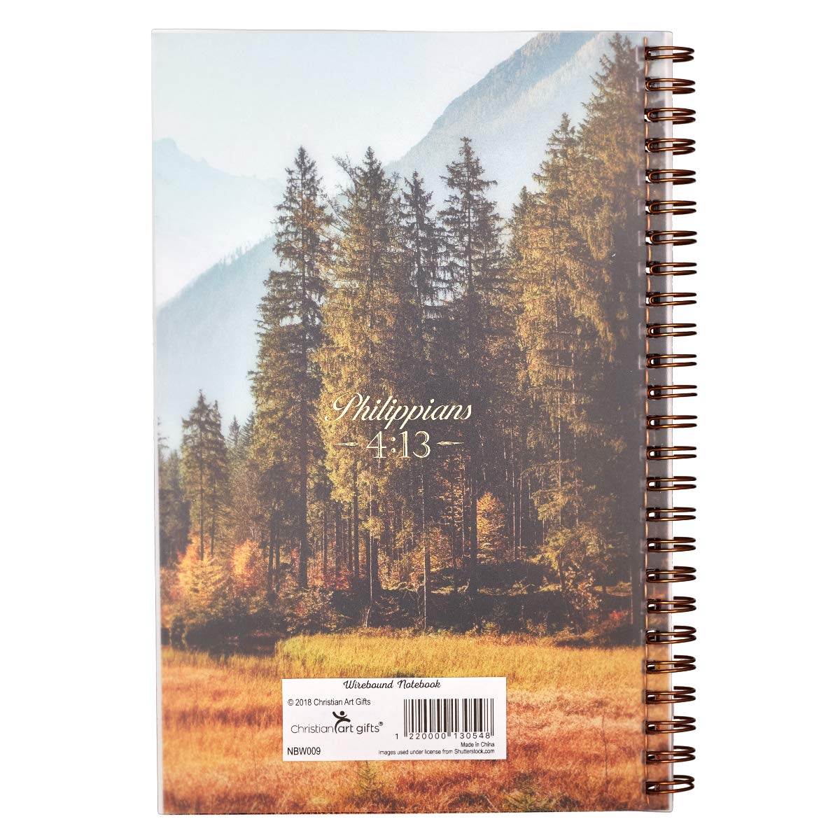 Notebook All Things Through Christ Philippians 4:13 Bible Verse