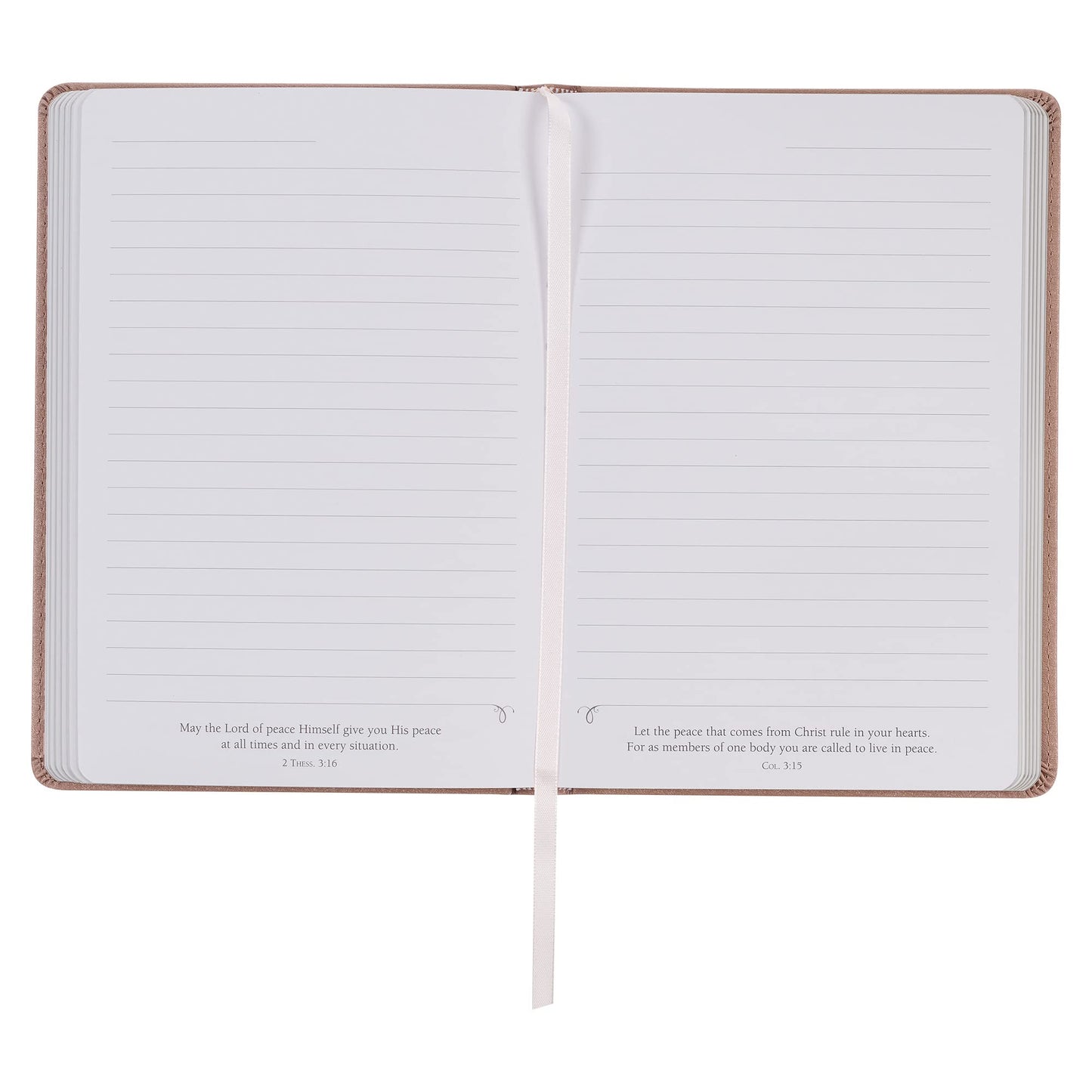 Classic Journal My Grace is Sufficient 2 Corinthians 12:9 Rose Inspirational Scripture Notebook, Ribbon Marker, Pink Faux Leather Flexcover, 336 Ruled Pages