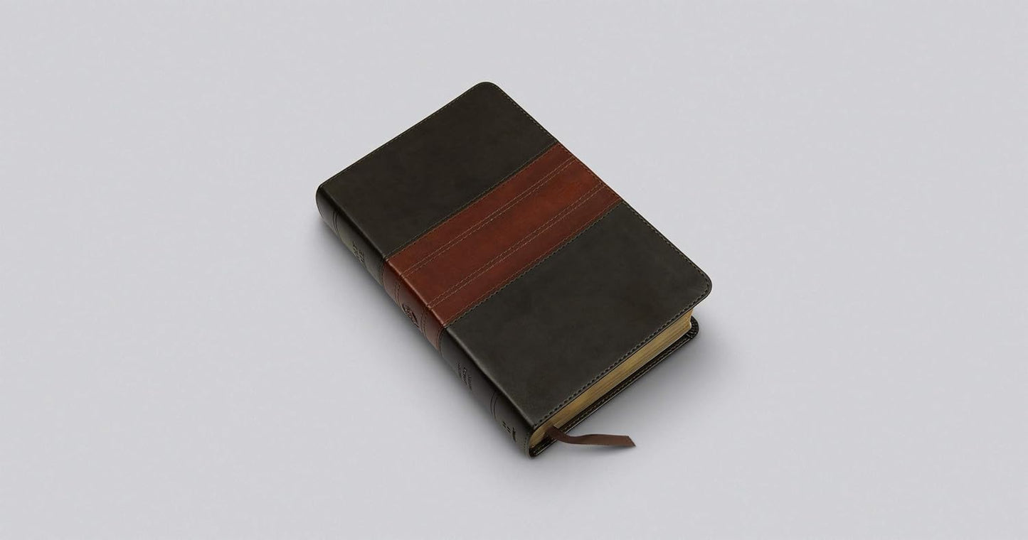 ESV Large Print Personal Size Bible, Red Letter (TruTone, Forest/Tan, Trail Design)