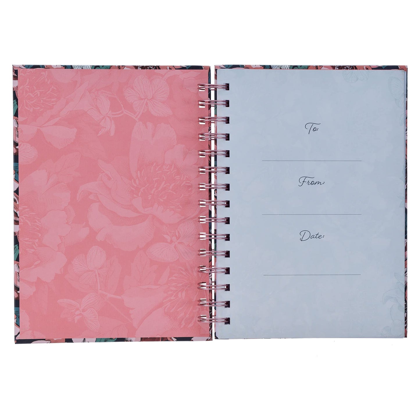 Journal w/Scripture for Women Walk by Faith 2 Cor. 5:7 Navy Blue 192 Ruled Pages, Large Hardcover Notebook, Wire Bound