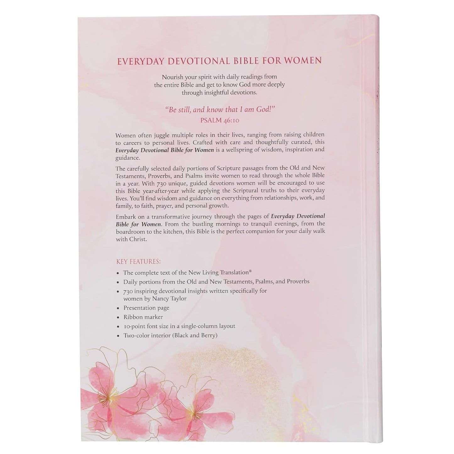 NLT Holy Bible Everyday Devotional Bible for Women