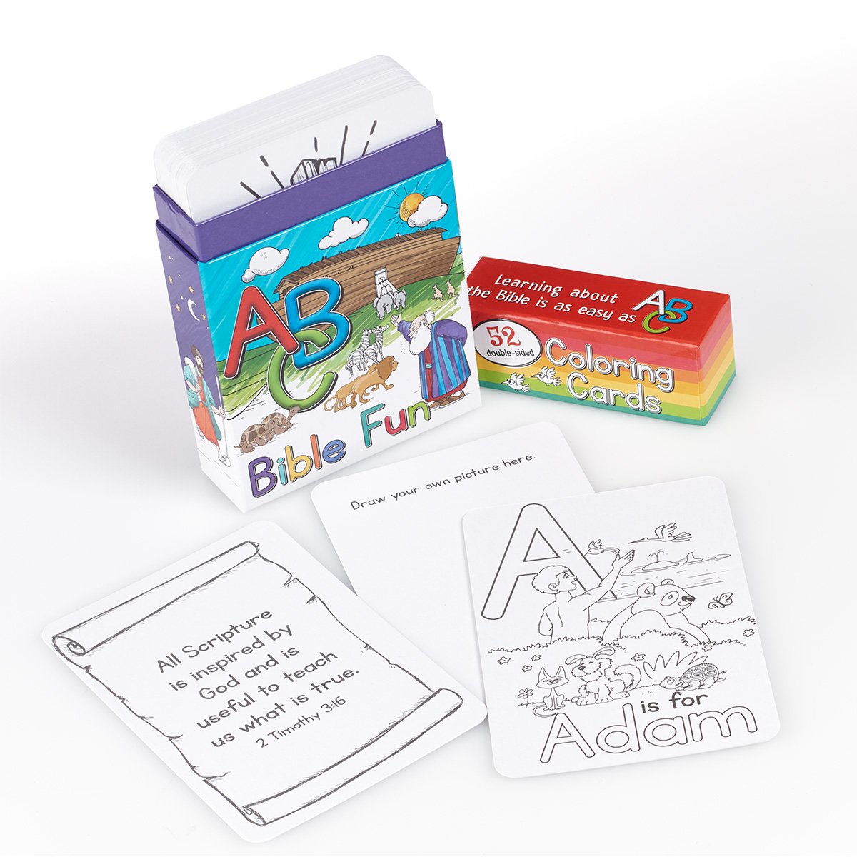 52 Coloring Cards for Kids: ABC Bible Fun