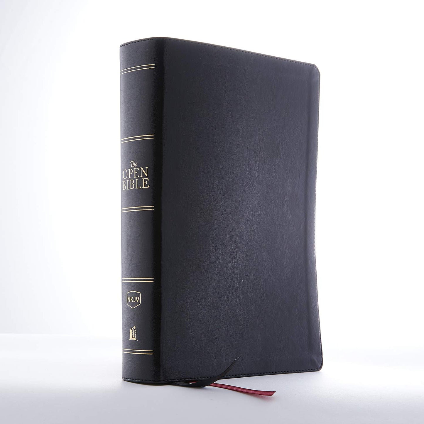 The NKJV, Open Bible, Black Leathersoft, Red Letter, Comfort Print (Thumb Indexed)