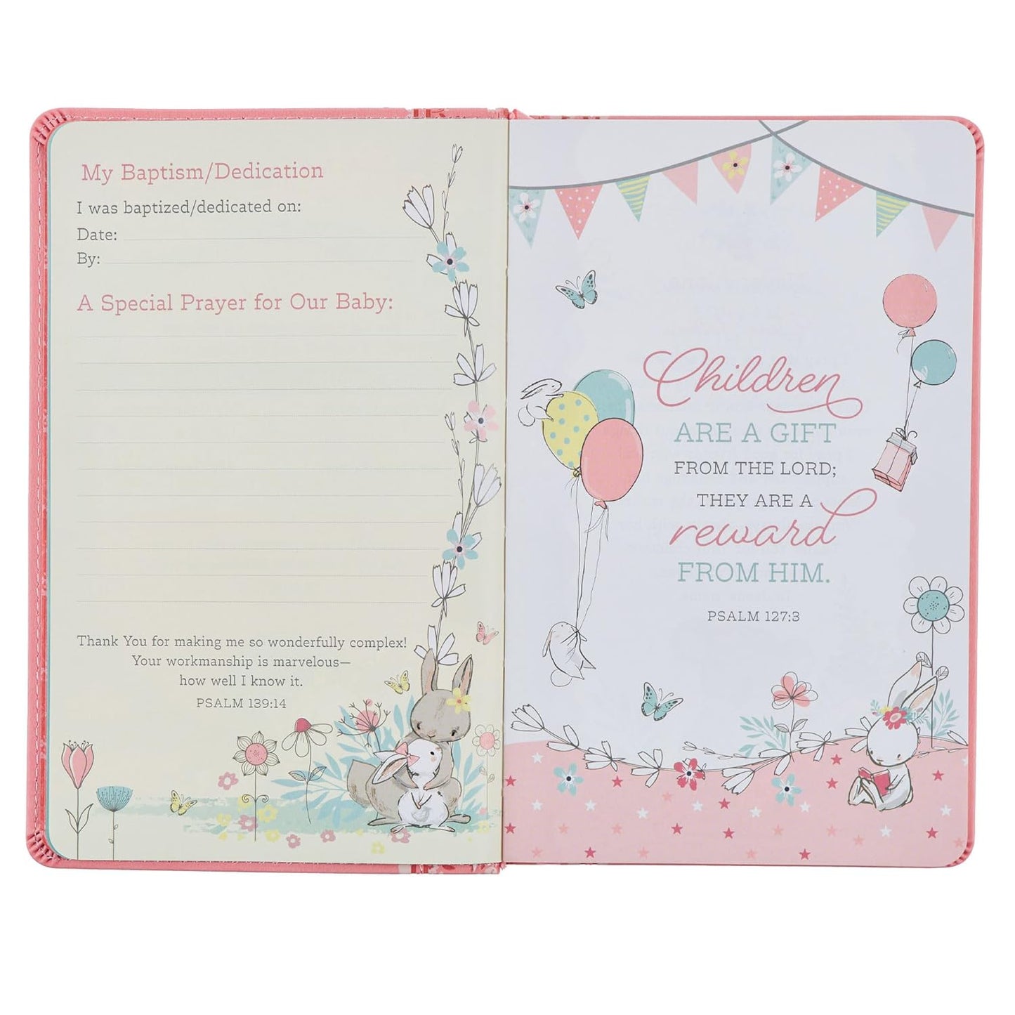 NLT Keepsake Holy Bible for Baby Girls