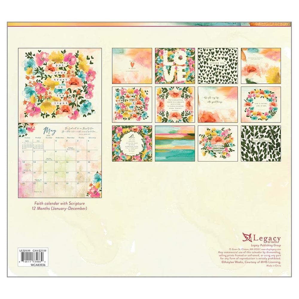 2024 Be Still Wall Calendar