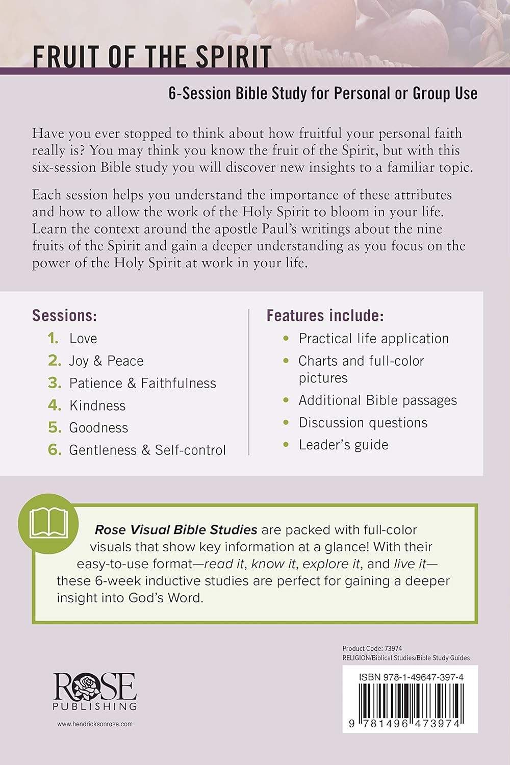 Fruit of the Spirit (Rose Visual Bible Studies)
