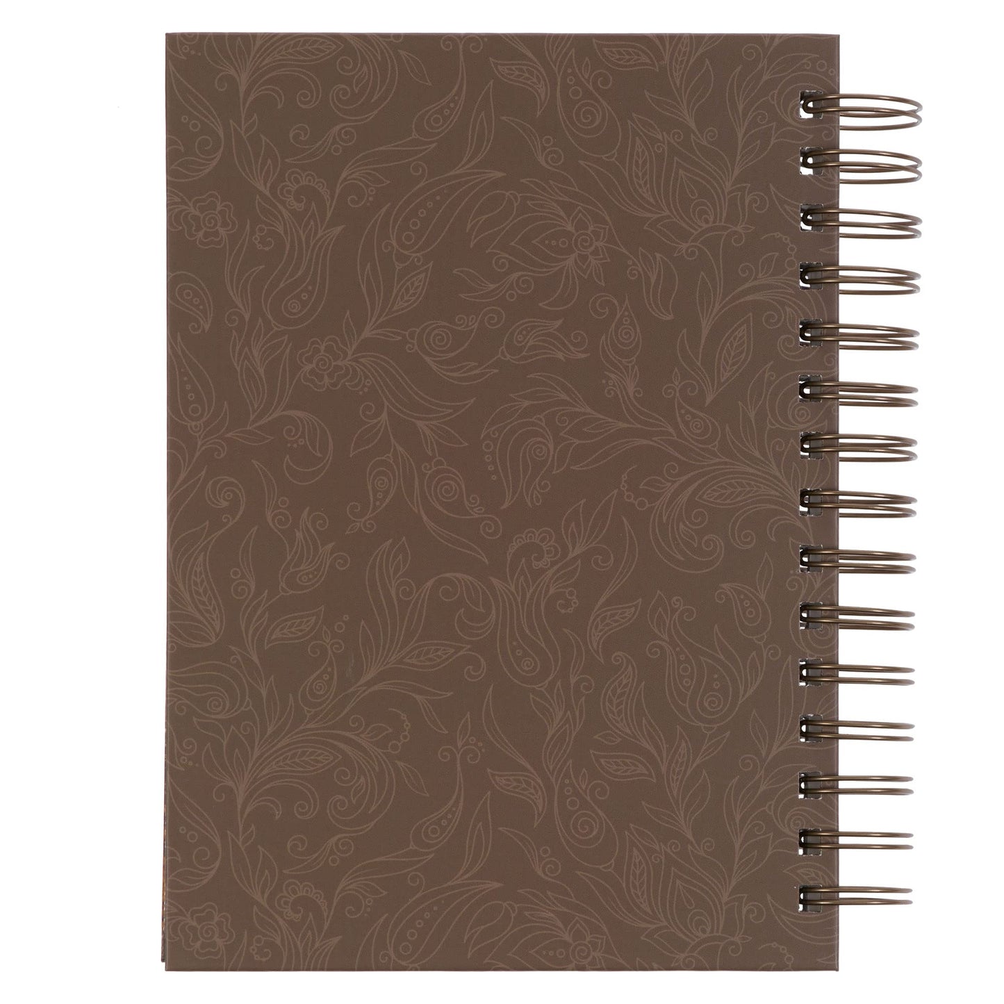 Journal w/Scripture for Women Trust in The Lord Proverbs 3:5 Bible Verse Scenic Warm Gray 192 Ruled Pages, Large Hardcover Notebook, Wire Bound