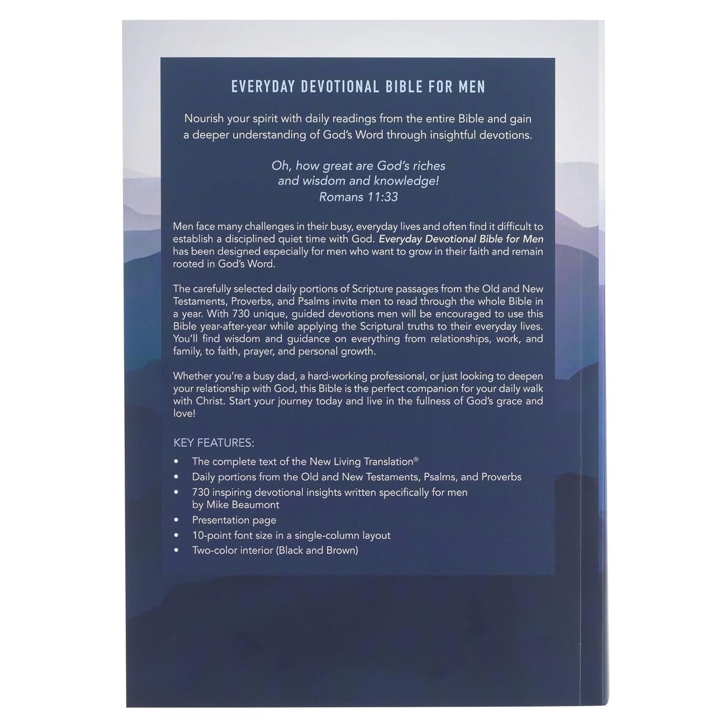NLT Holy Bible Everyday Devotional Bible for Men