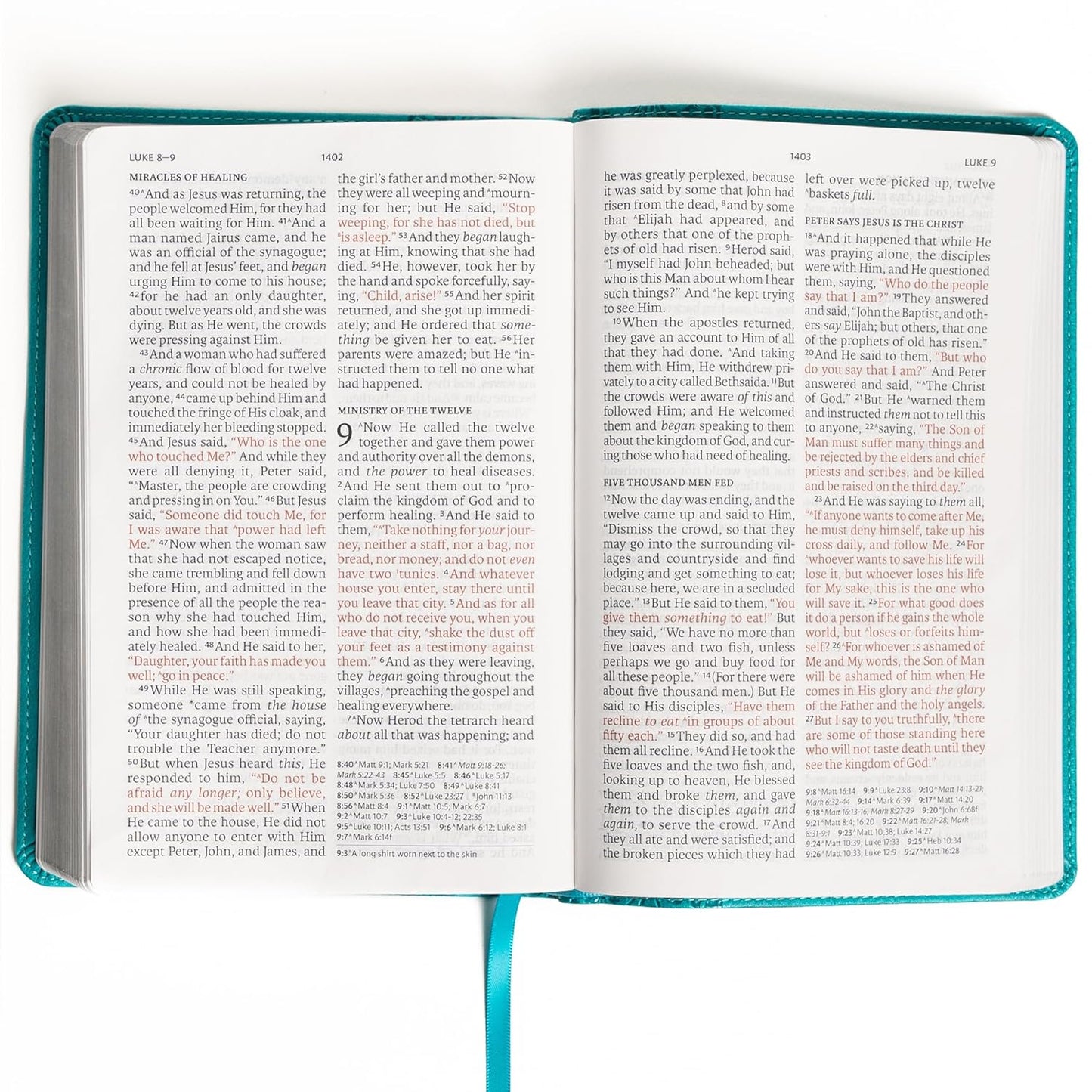 NASB Large Print Personal Size Reference Bible, Teal
