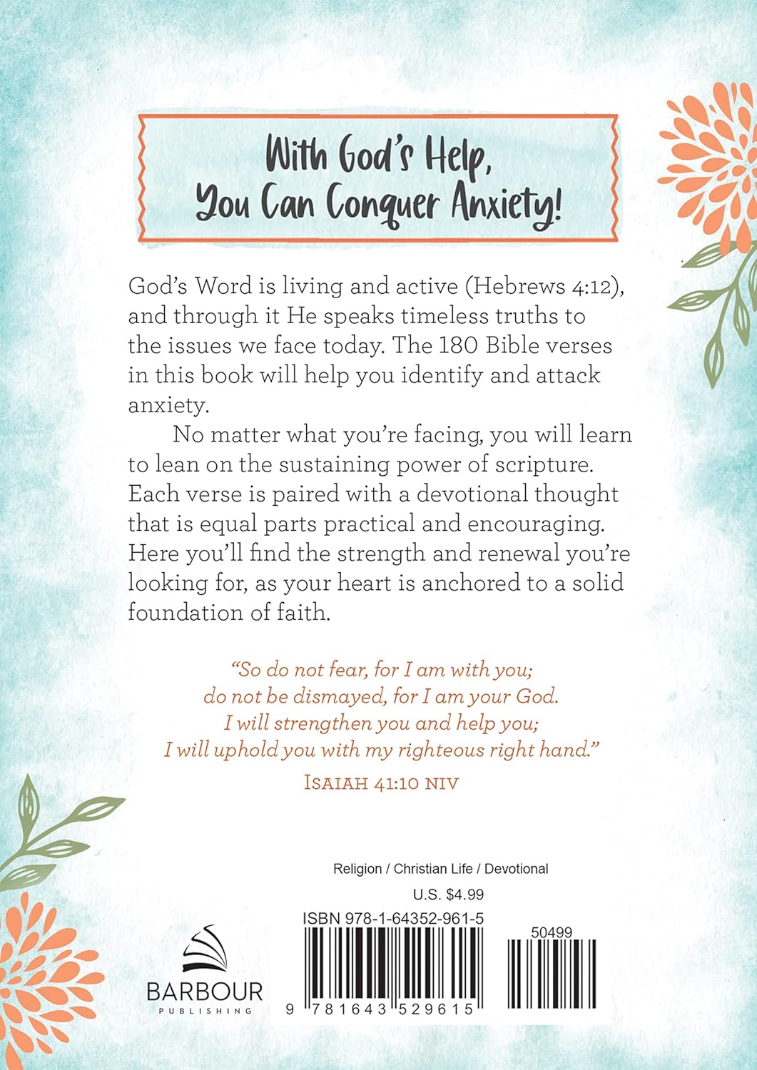 180 Bible Verses for Conquering Anxiety: Devotions for Women