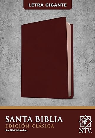 Santa Biblia NTV, Edición clásica, letra gigante (SentiPiel, Vino tinto, Índice, Letra Roja) (Spanish Edition)