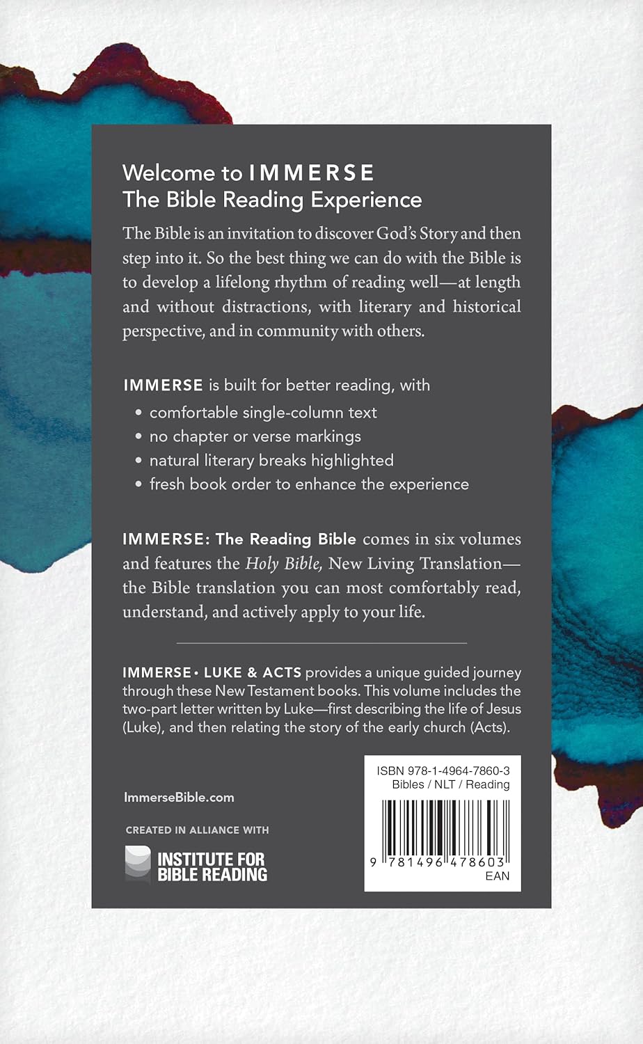 Immerse: Luke & Acts (Softcover) (Immerse: The Reading Bible)