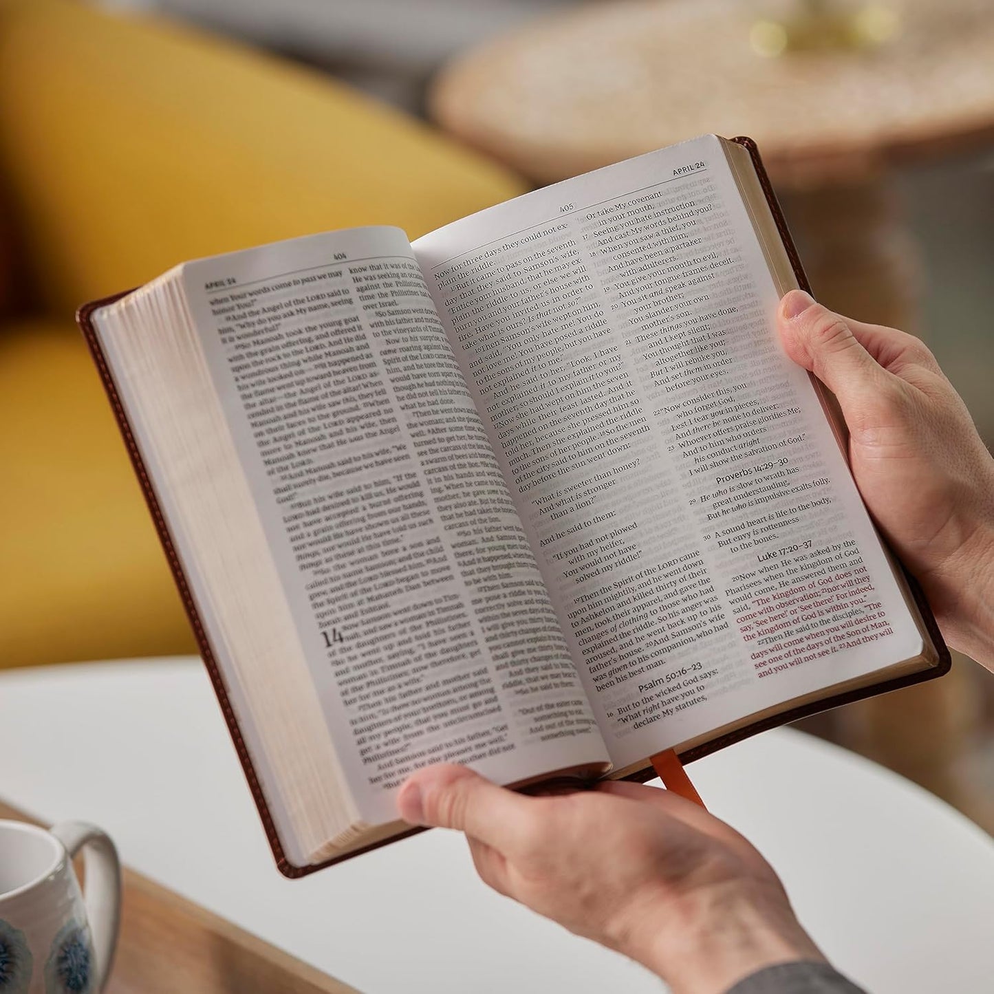 NKJV, The Everyday Bible, Brown Leathersoft, Red Letter, Comfort Print: 365 Daily Readings Through the Whole Bible