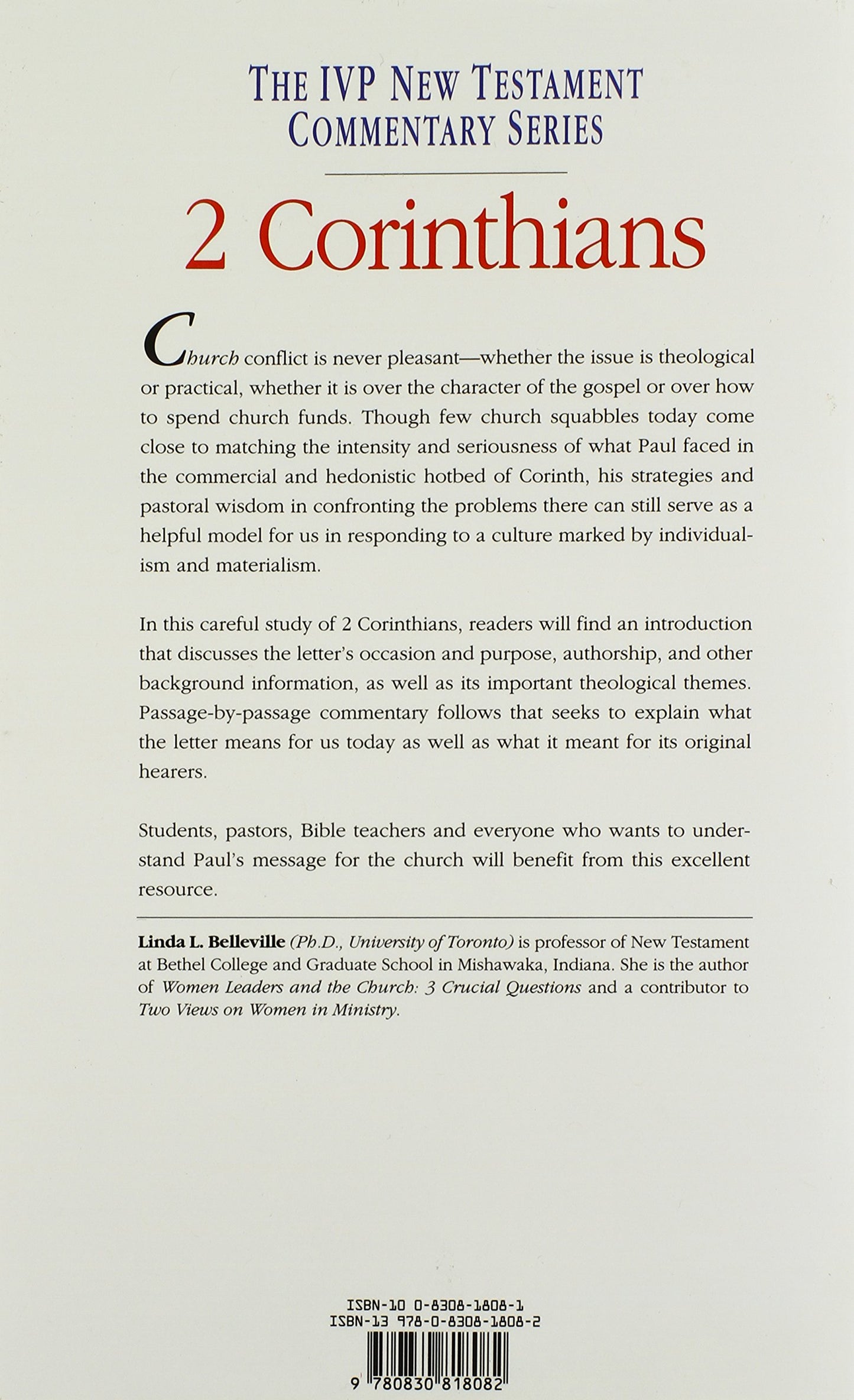 2 Corinthians (IVP New Testament Commentary Series)