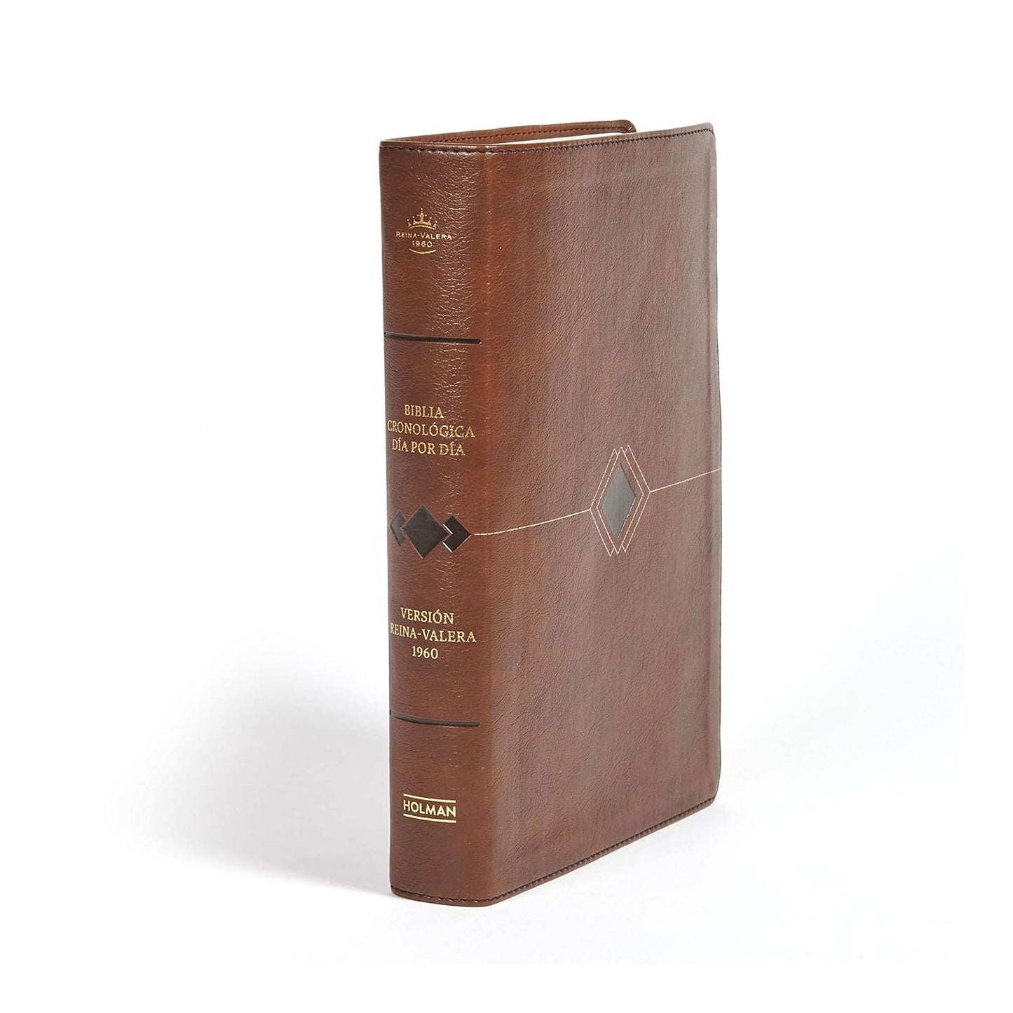 Biblia Reina Valera 1960 cronológica, día por día. Símil piel, marrón