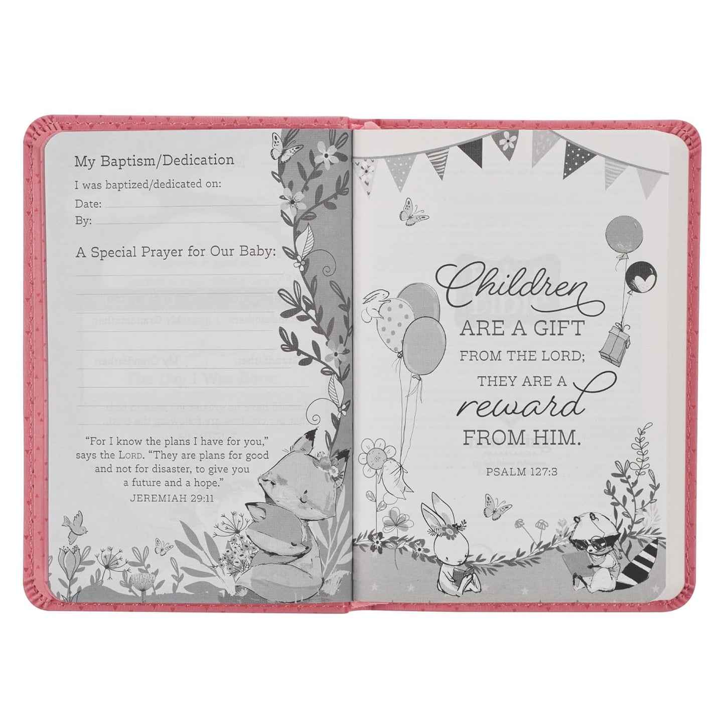 NLT New Testament with Psalms Holy Bible for Baby Girls