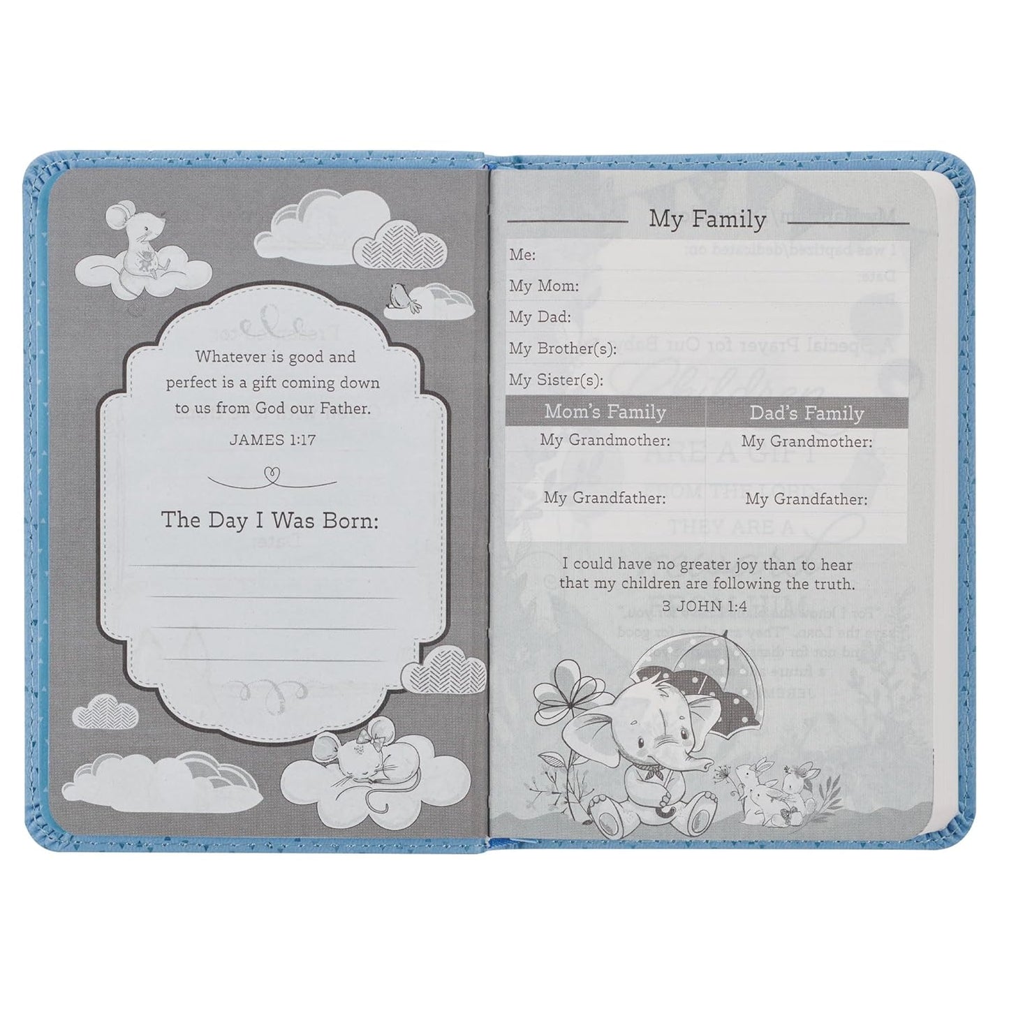NLT New Testament with Psalms Holy Bible for Baby Boys