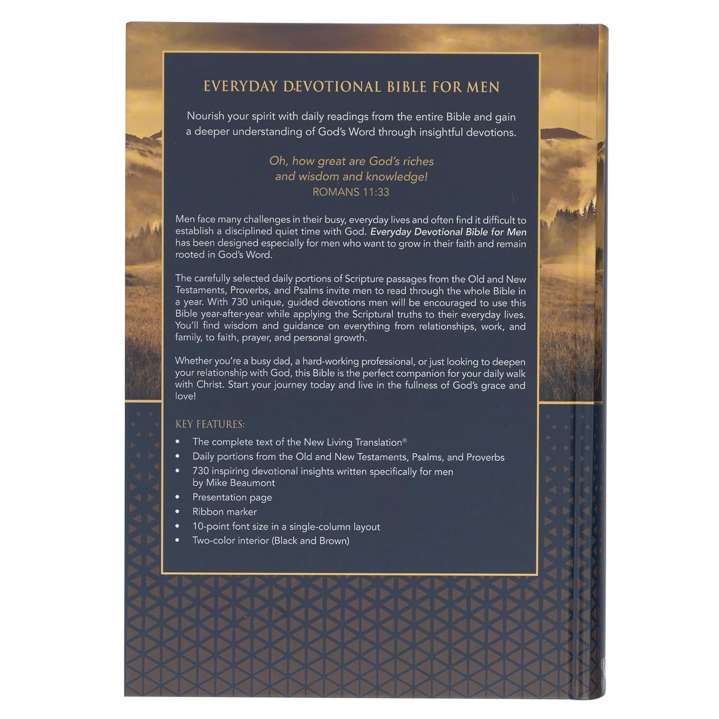 NLT Holy Bible Everyday Devotional Bible for Men