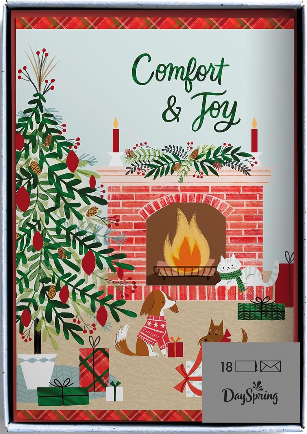 18 Pack Christmas Cards-Comfort and Joy