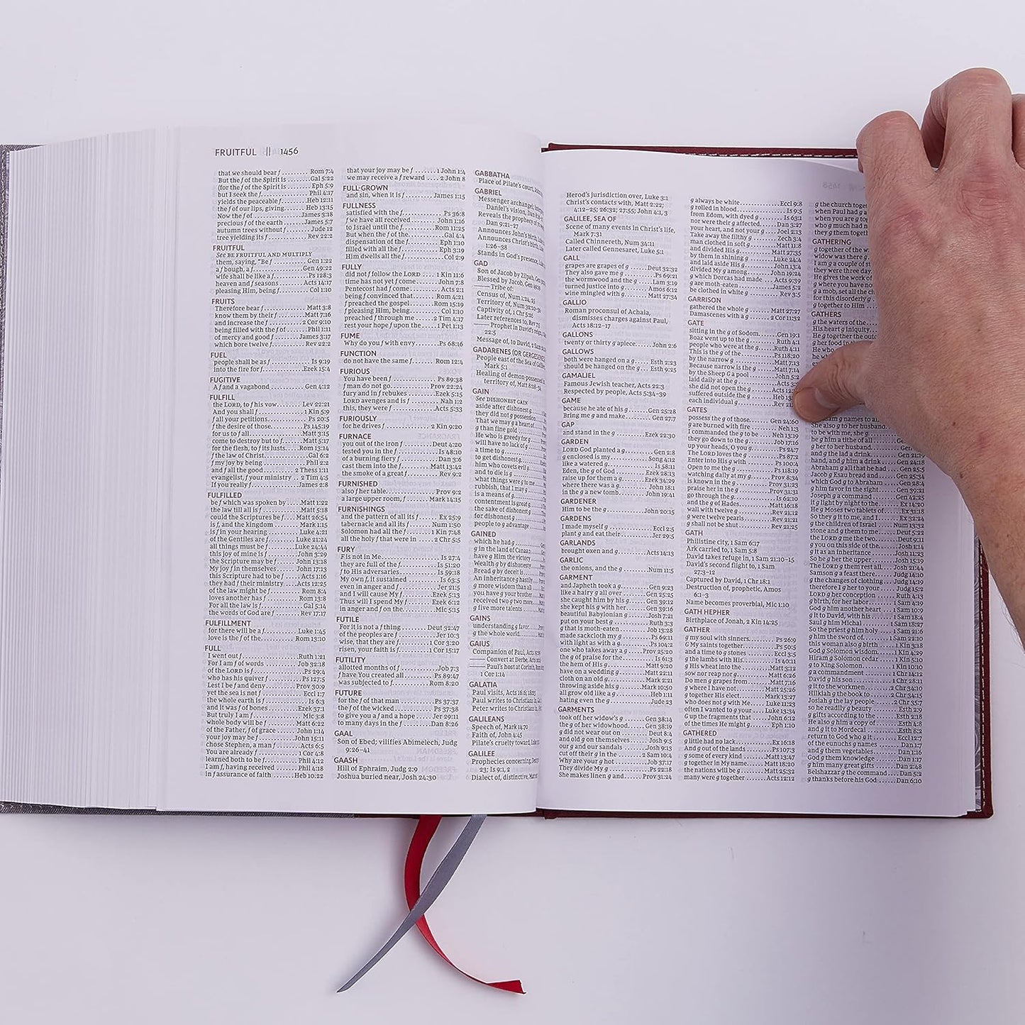 The NKJV, Open Bible, Black Leathersoft, Red Letter, Comfort Print (Thumb Indexed)