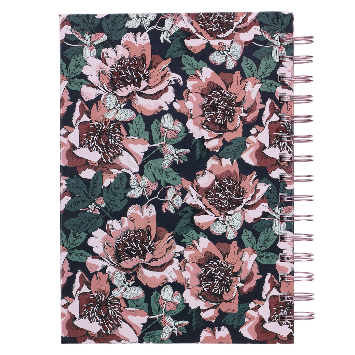 Journal w/Scripture for Women Walk by Faith 2 Cor. 5:7 Navy Blue 192 Ruled Pages, Large Hardcover Notebook, Wire Bound