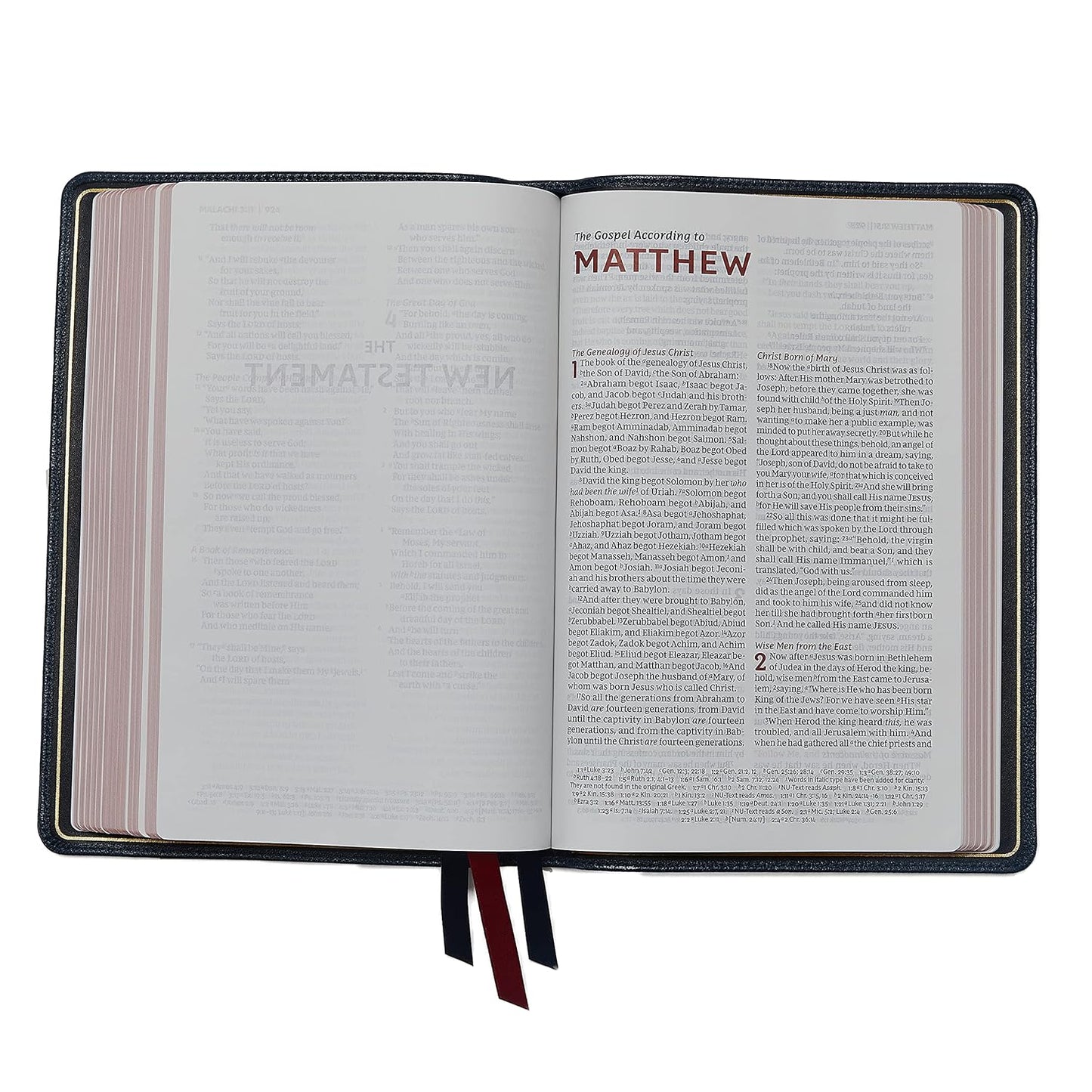 NKJV Large-Print Thinline Reference Bible Black